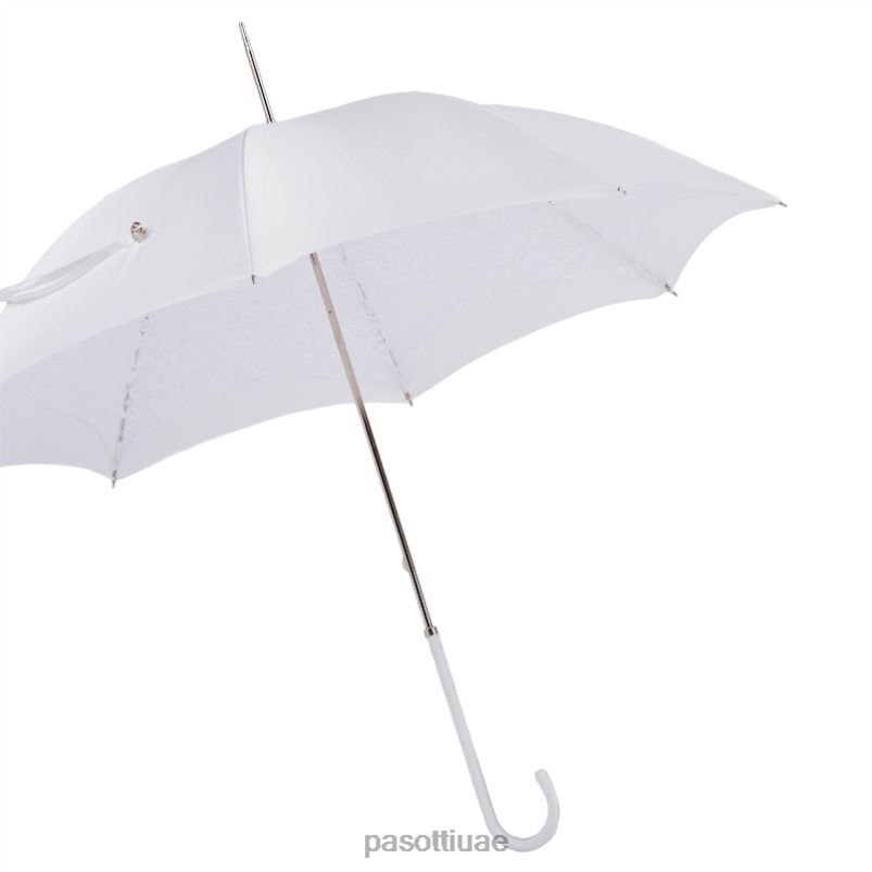 مظلة | 386ni plat-1p - مظلة زفاف بيضاء مع دانتيل PASOTTI Z446V634